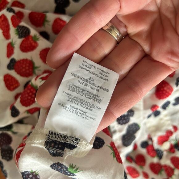 J. Crew voile mixed berry popover silk blouse 10P - Picture 7 of 9